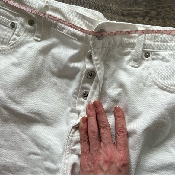 Madewell Relaxed Denim Shorts Button Fly Distressed - Picture 5 of 11